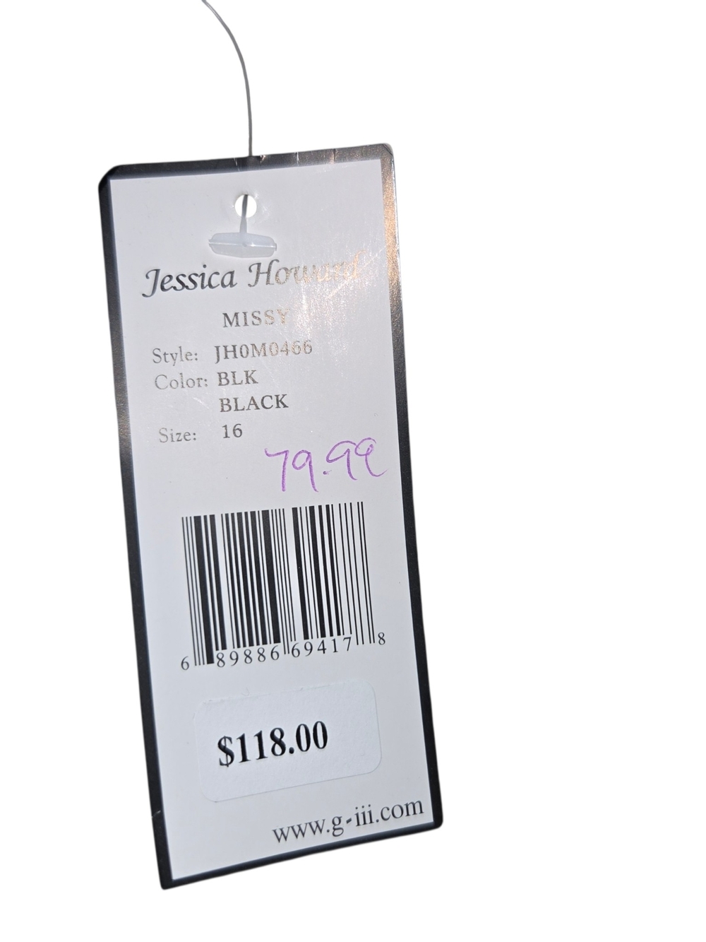Jessica Howard Black Sleeveless Midi Sheath Dress with Decorative Brooch - Picture 6 of 13